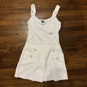 Dolce & Gabbana Cream Mini Dress with Button Accents